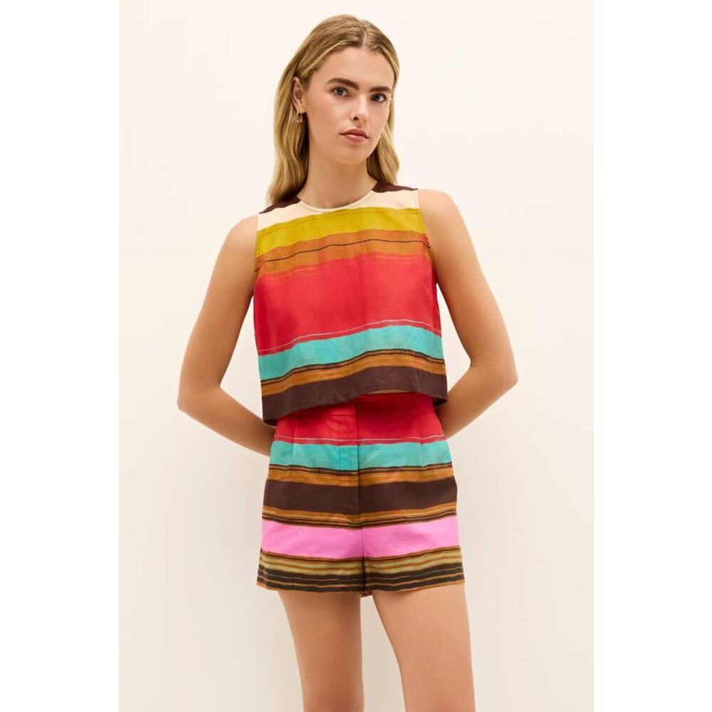Marie Oliver Blanche Short	in Grotto Multi Stripe 6 S/M NWT Coastal Chic